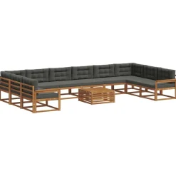 vidaXL Ensemble de canapés d'extérieur 11 pcs