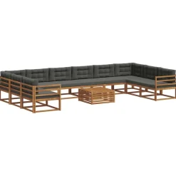 vidaXL Ensemble de canapés d'extérieur 11 pcs
