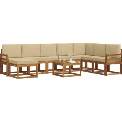 vidaXL Ensemble de canapés d'extérieur 9 pcs