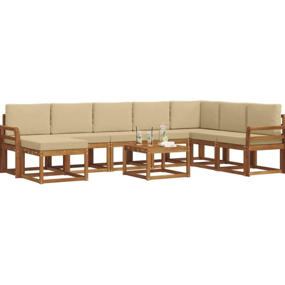vidaXL Ensemble de canapés d'extérieur 9 pcs