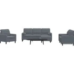 vidaXL Ensemble de canapés 4 pcs avec coussins et traversins velours