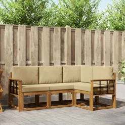 Ensembles De Meubles-vidaXL Ensemble de canapés d'extérieur 4 pcs Naturel et beige