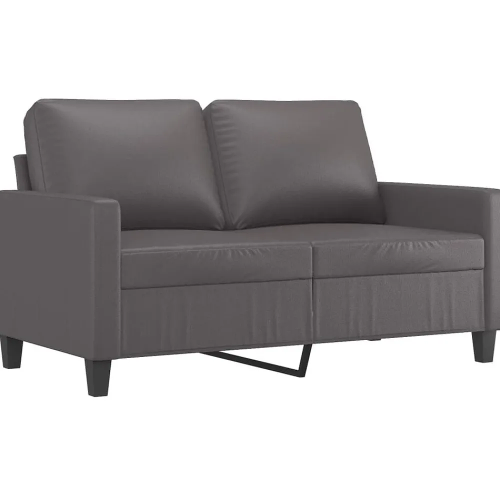 Canapés-vidaXL Ensemble de canapés 3 pcs avec coussins Similicuir Gris