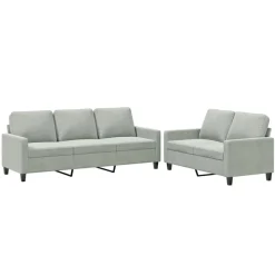 vidaXL Ensemble de canapés 2 pcs avec coussins Velours