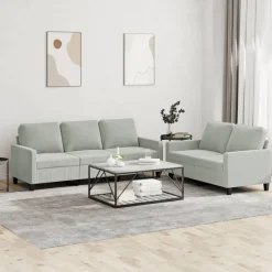 vidaXL Ensemble de canapés 2 pcs avec coussins Velours