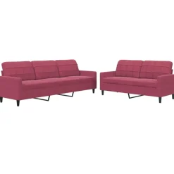 vidaXL Ensemble de canapés 2 pcs avec coussins Velours