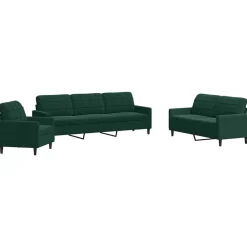 vidaXL Ensemble de canapés 4 pcs avec coussins Velours
