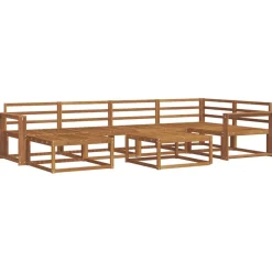 Ensembles De Meubles-vidaXL Ensemble de canapés d'extérieur 7 pcs Naturel