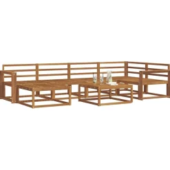 Ensembles De Meubles-vidaXL Ensemble de canapés d'extérieur 7 pcs Naturel