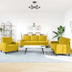 vidaXL Ensemble de canapés 3 pcs avec coussins Velours