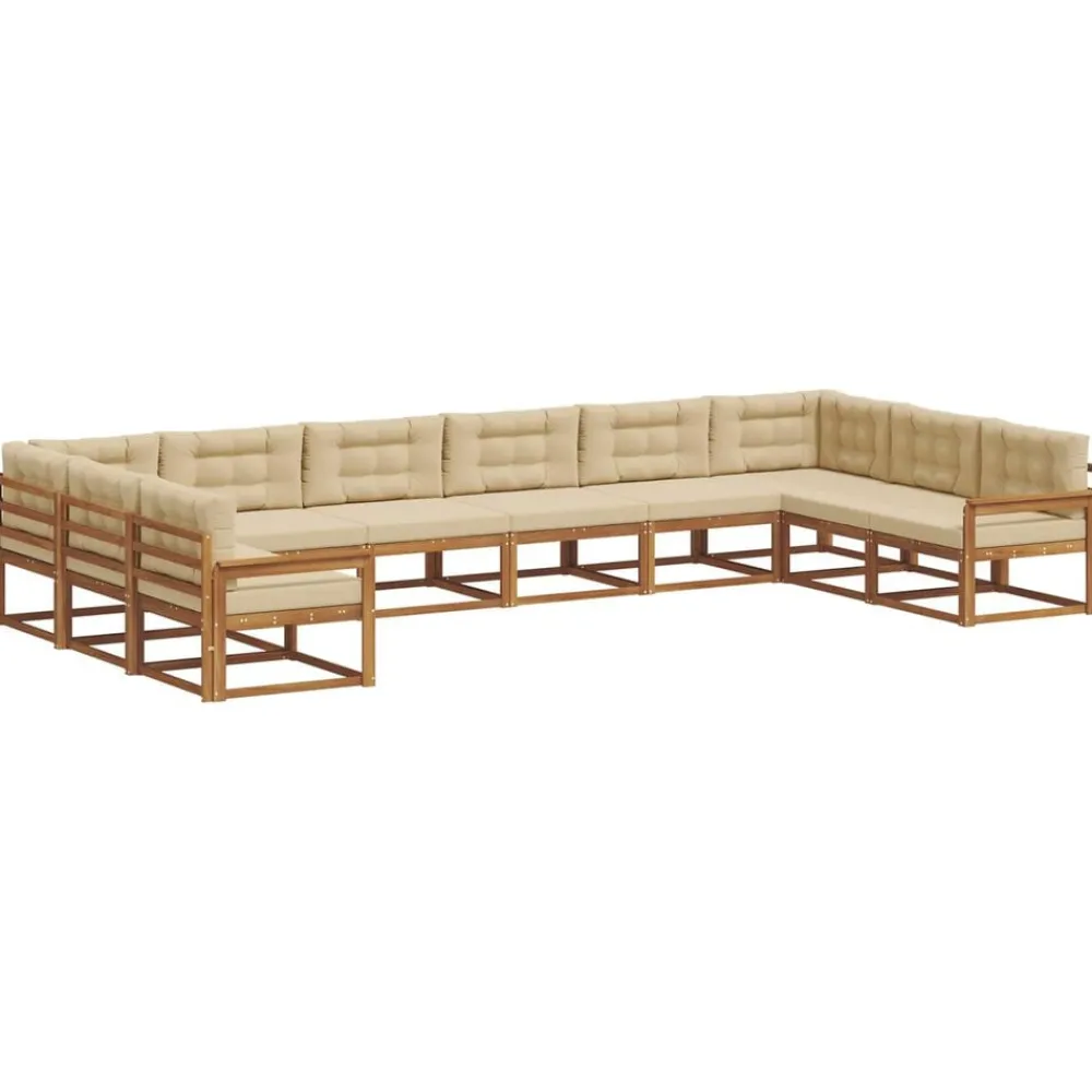 vidaXL Ensemble de canapés d'extérieur 10 pcs