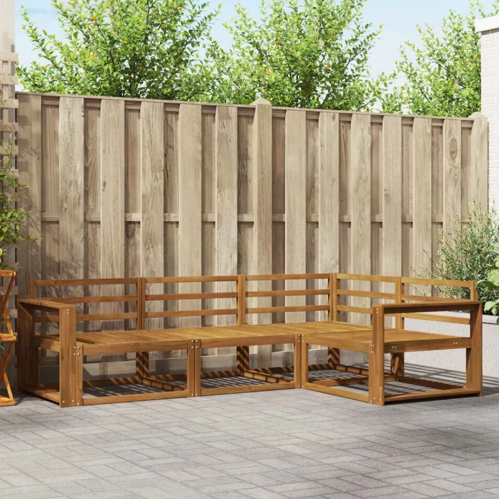 Ensembles De Meubles-vidaXL Ensemble de canapés d'extérieur 4 pcs Naturel