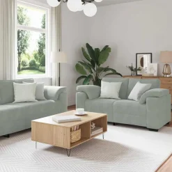 vidaXL Ensemble de canapés 3 pcs avec coussins Velours