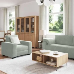 vidaXL Ensemble de canapés 3 pcs avec coussins Velours