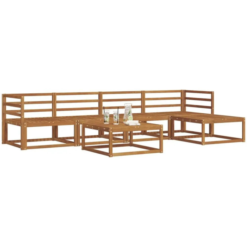 Ensembles De Meubles-vidaXL Ensemble de canapés d'extérieur 6 pcs Naturel et beige