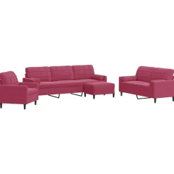vidaXL Ensemble de canapés 4 pcs avec coussins et traversins velours