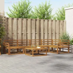 Ensembles De Meubles-vidaXL Ensemble de canapés d'extérieur 6 pcs Naturel