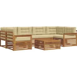 Ensembles De Meubles-vidaXL Ensemble de canapés d'extérieur 8 pcs Naturel et beige