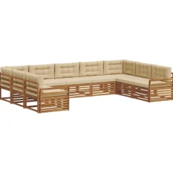 vidaXL Ensemble de canapés d'extérieur 9 pcs