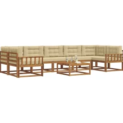 Ensembles De Meubles-vidaXL Ensemble de canapés d'extérieur 8 pcs Naturel et beige