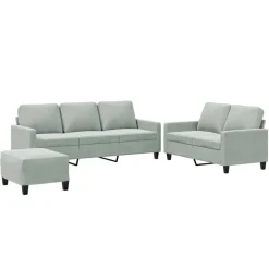vidaXL Ensemble de canapés 3 pcs avec coussins Velours