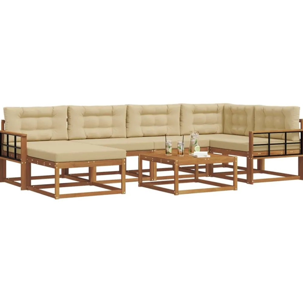 vidaXL Ensemble de canapés d'extérieur 7 pcs