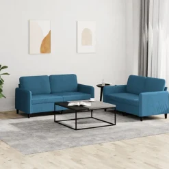 vidaXL Ensemble de canapés 2 pcs velours