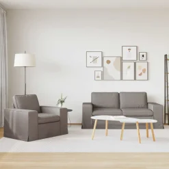 Canapés-vidaXL Ensemble de Canapés 2 pcs 182 x 80 x 82 cm tissu Taupe