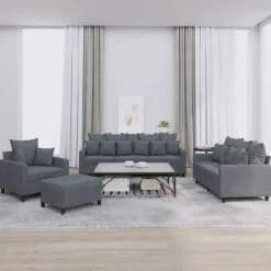 vidaXL Ensemble de canapés 4 pcs avec coussins Velours