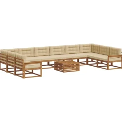 vidaXL Ensemble de canapés d'extérieur 11 pcs