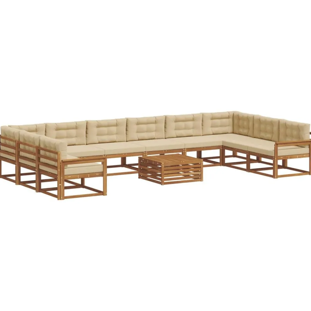 vidaXL Ensemble de canapés d'extérieur 11 pcs