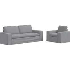 vidaXL Ensemble de Canapés 2 pcs 222 x 80 x 82 cm tissu