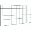 vidaXL Ensemble de clôture de jardin 5 pcs Vert 100 x 50 cm Acier