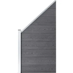 vidaXL Ensemble de clôture WPC 1 Carré + 1 Incliné 273x186 cm