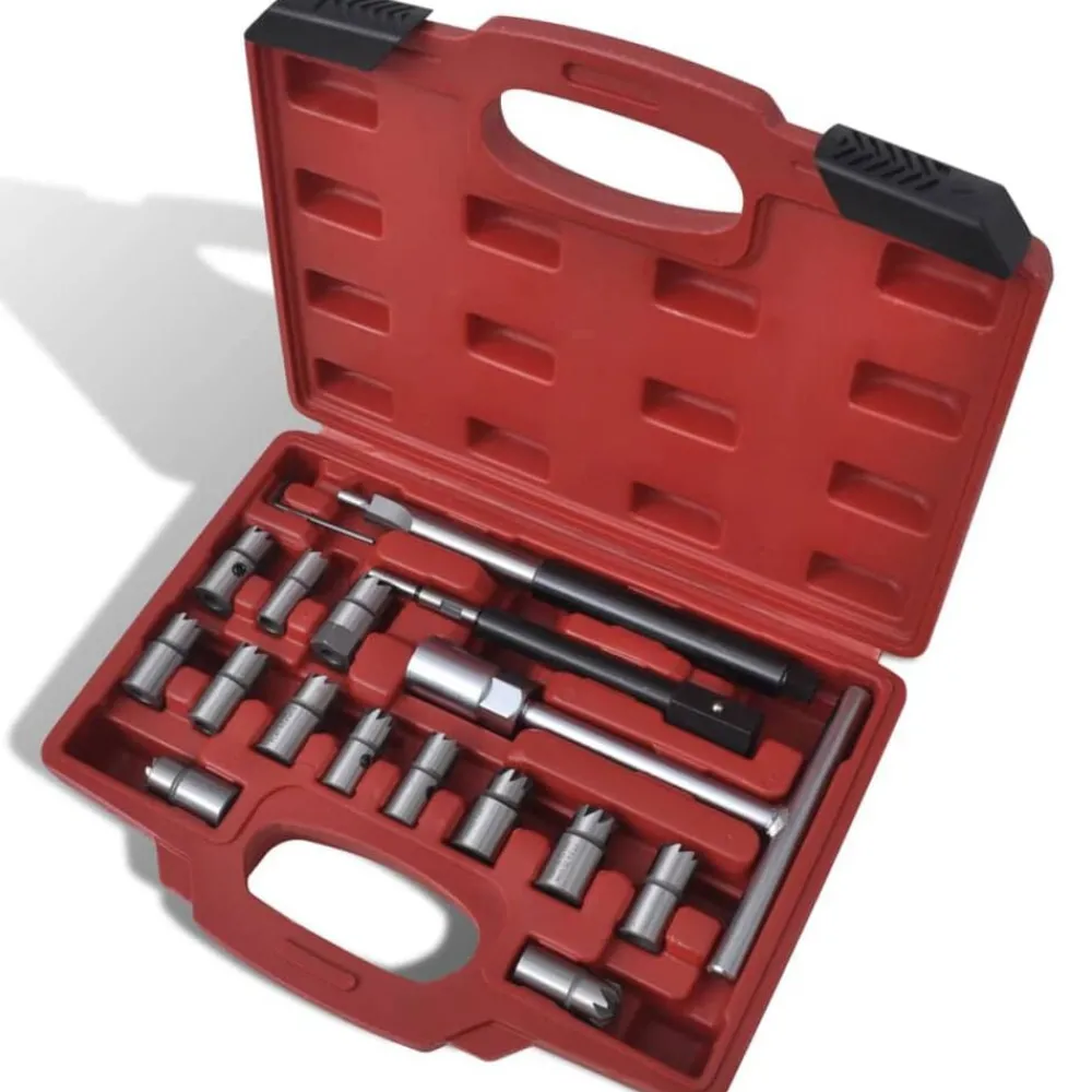 vidaXL Ensemble de couteau de siège d'injecteur diesel 17 pcs