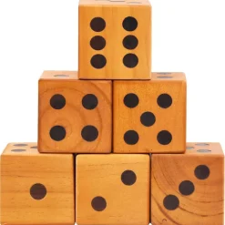 Jeux-vidaXL Ensemble de dés géants de jardin 6 pcs Bois de pin massif