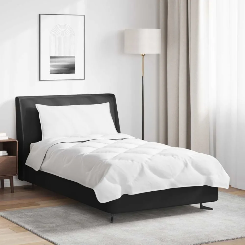Linge-vidaXL Ensemble de Duvet avec oreiller 2 pcs Blanc Microfibre