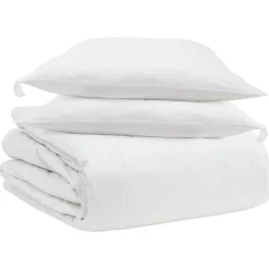 Linge-vidaXL Ensemble de Duvet avec oreiller 3 pcs Blanc Plume de canard