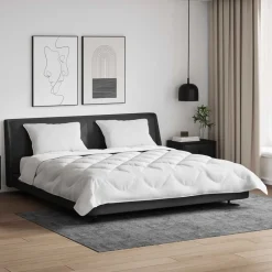 vidaXL Ensemble de Duvet 3 pcs Blanc Microfibre et Plumes D'oie