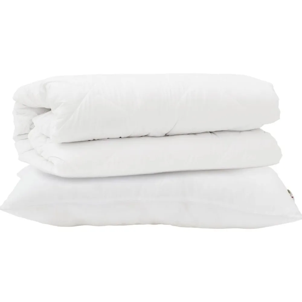 Linge-vidaXL Ensemble de Duvet avec oreiller 2 pcs Blanc Microfibre