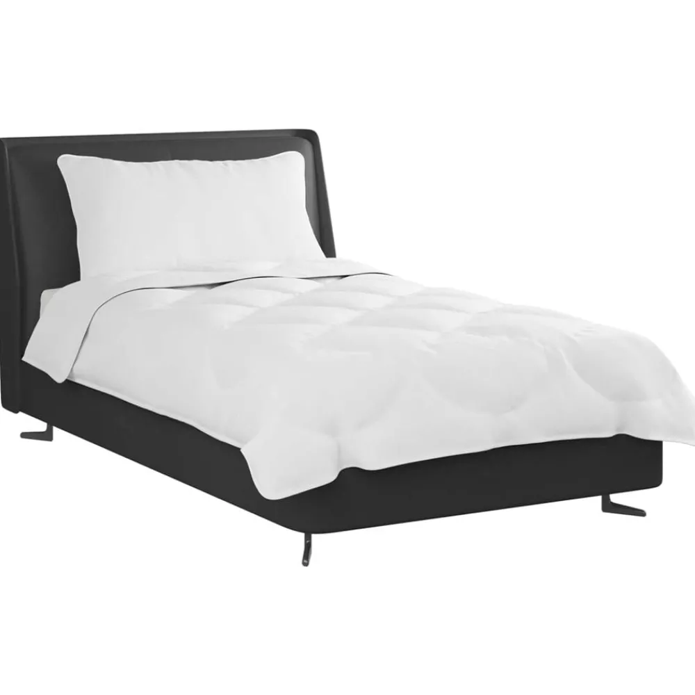 Linge-vidaXL Ensemble de Duvet avec oreiller 2 pcs Blanc Microfibre