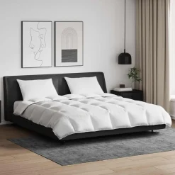 Linge-vidaXL Ensemble de Duvet avec oreiller 3 pcs Blanc Plume de canard