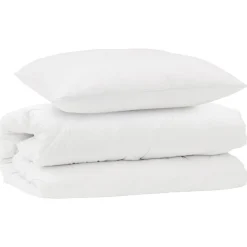 vidaXL Ensemble de Duvet avec oreiller 2 pcs Blanc Microfibre