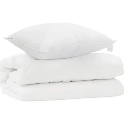 Linge-vidaXL Ensemble de Duvet avec oreiller 2 pcs Blanc Microfibre