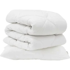 vidaXL Ensemble de Duvet avec oreiller 2 pcs Blanc Microfibre