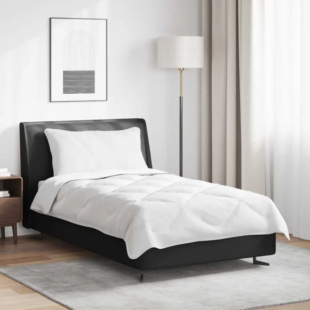 Linge-vidaXL Ensemble de Duvet avec oreiller 2 pcs Blanc Microfibre