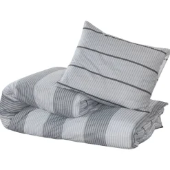 Linge-vidaXL Ensemble de housse de couette Gris 140x200 cm Coton Gris clair
