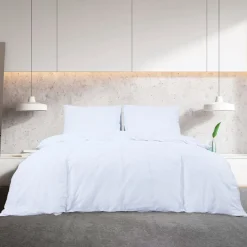 Linge-vidaXL Ensemble de housse de couette 140x200 cm Microfibre Blanc