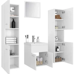 vidaXL Ensemble de meubles de salle de bain Aggloméré