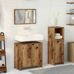 vidaXL Ensemble de meubles salle de bain 3 pcs bois d'ingénierie